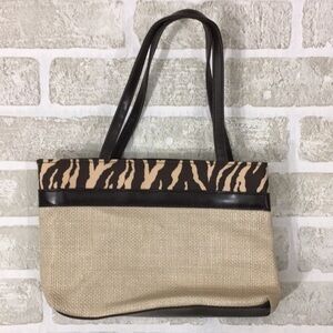 Estée Lauder Promo Tote Straw with Tiger print
